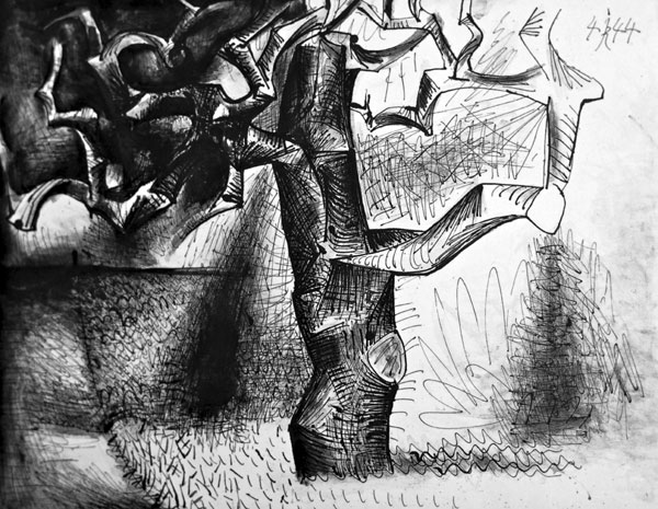 A sketch of a tree, by Pablo Picasso