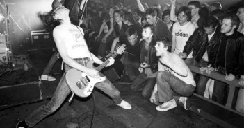 Courtesy of Ian Dickson. The Ramones at Eric’s Club, Liverpool, England