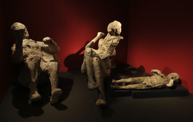 Pompeii bodies cut