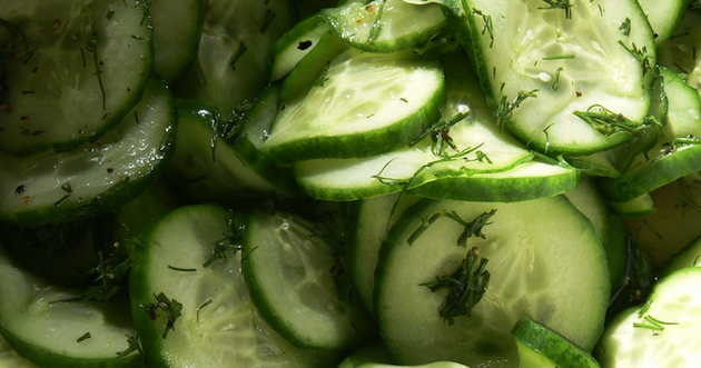 Cucumber Salad cut