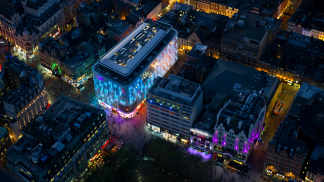 w_london_leicester_square_hotel_aerial_view_at_night