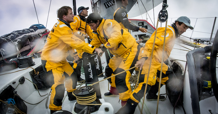 PORTUGAL, Cascais. 29th May 2014. Abu Dhabi Ocean Racing on board Azzam.