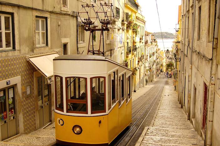 Lisbon hill tram