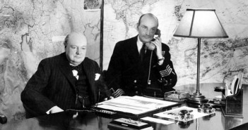 Churchill in the war rooms bunker